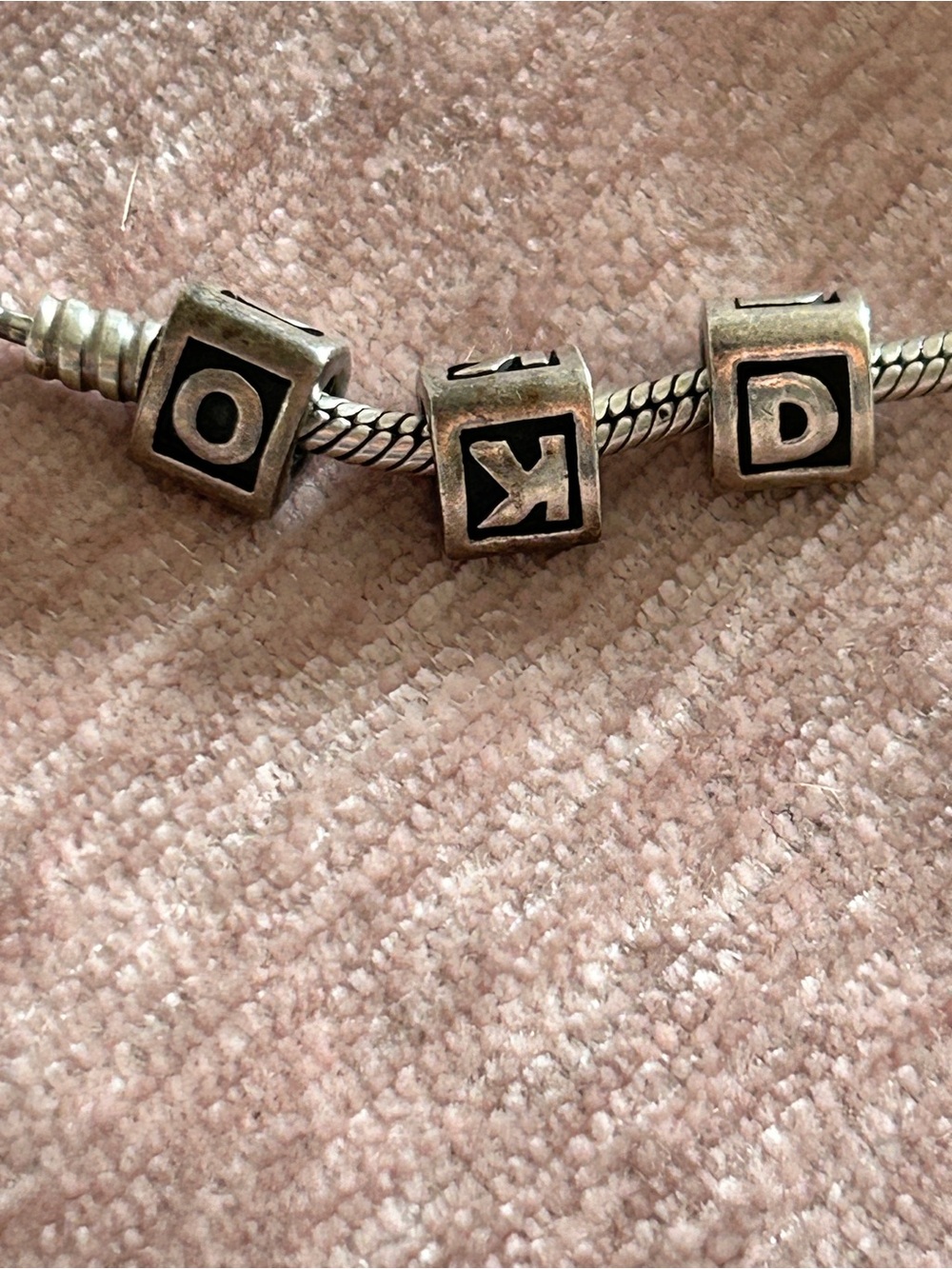 Pandora 925 Sterling Silver “O” charm